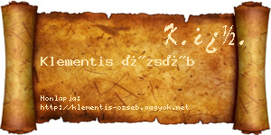 Klementis Özséb névjegykártya